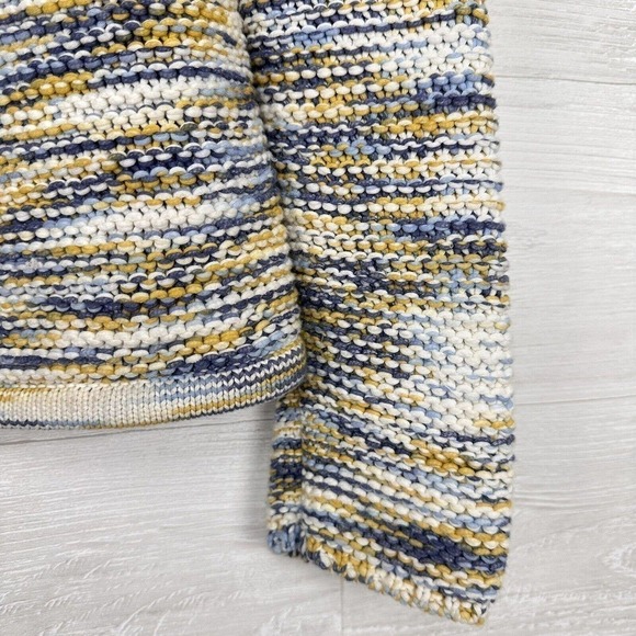 Theory Coella Knit Sweater Size Small Denim Mix Soft Chain Drawstring‎ Boatneck - Picture 7 of 16